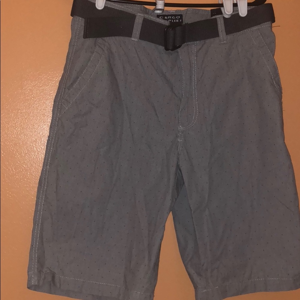 Cargo Supplies shorts with belt blue with designs